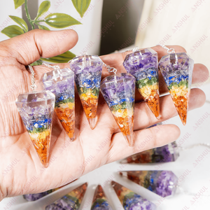 Péndulos de Orgón de Ágata Multicolor Tallados con Estilo de Ángel, para Sanación Natural, Feng Shui, Chakra y Energía Aura - ¡Venta Caliente! - Product Image 2