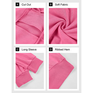 Qualité supérieure sweats à capuche pour femmes haut court personnalisé brodé femmes sweats à capuche pull USA taille à capuche pour les femmes - Product Image 3