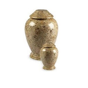 Blue Enamel Finished <b>Marble</b> Metal Urns for Human Ashes Wholesale Adult Funeral Urns Superior Quality Metal Cremation Urn - Product Image 3