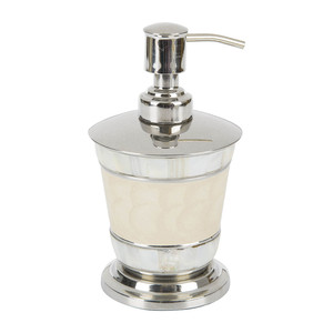 Botella de loción líquida de jabón con cuentas de nácar de lujo con bomba dispensadora de pushup para jabón de espuma para Baño - Product Image 4