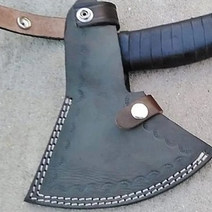 ปลอกหนังด้ามไม้เหล็กดามัสกัสทำด้วยมือคุณภาพสูงสั่งทำได้ขวานที่สมบูรณ์แบบสำหรับตั้งแคมป์และล่าสัตว์เป็นของขวัญสำหรับพ่อ - Product Image 4