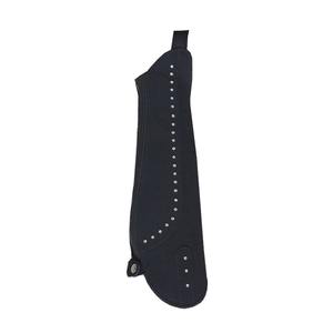 Chaps en cuir suédé sur mesure Fermeture à glissière droite Meilleure qualité Produit équestre noir Demi mini équipement d'équitation - Product Image 3