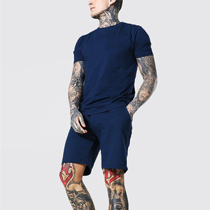 Ensembles courts pour hommes portent des t-shirts et des shorts T-shirt et short personnalisés Ensemble deux pièces surdimensionné vierge Shorts et t-shirts pour hommes - Product Image 5