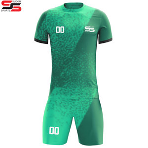 Uniforme de fútbol último estilo de alta calidad transpirable de secado rápido manga corta y Nicker con logotipo personalizado nombre y número - Product Image 5
