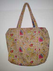 Hand Block Printed <b>Quilted</b> Shopping <b>Bag</b> Indian Handmade Cotton Shopping Lightweight Tote <b>Bag</b> Luxury Women Shoulder Tote <b>Bag</b> - Product Image 2