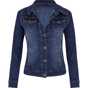 Vente en gros Nouvelle mode Veste en jean pour femmes grande taille style bouton Veste de moto personnalisée en peau de mouton Coupe-vent Écologique - Product Image 4