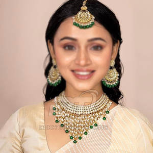 Conjunto de Joyería Nupcial de Diseño Elegante y Personalizado, Collar y Aretes para Mujer, Nuevo - Product Image 3