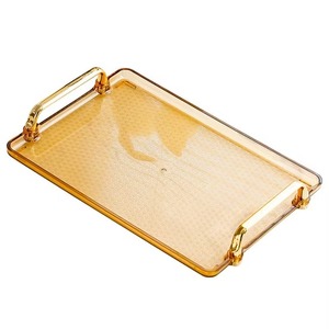 Plateau en métal artisanal avec technique d'émail de couleur de conception artistique pour la décoration de la maison servant des collations boissons rassemblements - Product Image 6