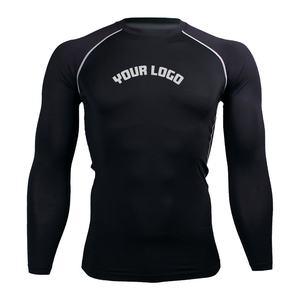 Ventes en gros de rashguards de Jiu-Jitsu brésilien personnalisés, mélange polyester/spandex, manches longues, unisexe, service OEM - Product Image 1