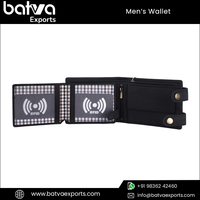 Penjualan Terbaik dompet pengendara sepeda kulit asli bergaya antik pria lipat berkualitas tinggi katun pendek penjualan laris Logo India RFID