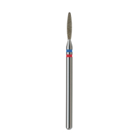 Foret à ongles professionnel diamanté à flamme sûre 1,8 mm, grain bleu+rouge, pour manucure et pédicure