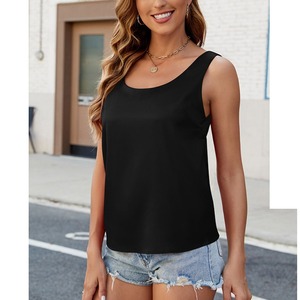 เสื้อกล้ามคอกลมผ้าฝ้ายสำหรับผู้หญิงเสื้อกั๊กลายคลาสสิกเสื้อถักแบบทางการปักลาย - Product Image 2