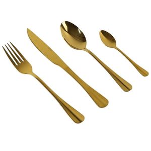 Cubiertos de Acero Inoxidable 304 de Alta Calidad para Hotel o Boda, Pulido Espejo, Color Dorado, Venta al Por Mayor - Product Image 1