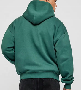 <b>Bulk</b> Casual Plain French <b>Terry</b> Puff Print Pullover 500GSM Cotton Custom Zip up Hoodie - Product Image 3