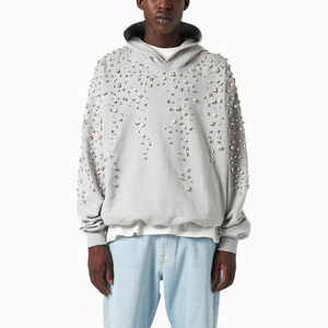 Sweat à capuche brodé personnalisé pour homme - Sweat décontracté d'hiver chaud unisexe athlétique avec poche kangourou 100% coton polaire - Product Image 1
