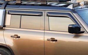 Protector de Lluvia Acrílico para Ventanas de Land Rover <span class=keywords><strong>Defender</strong></span> 2020+ 110 4 Puertas (4 Piezas en Total) Transparente Negro, Fácil Instalación - Product Image 2