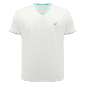 T-shirt uni 100% coton de haute qualité pour hommes Logo personnalisé broderie T-shirt unisexe surdimensionné vierge pour l'été - Product Image 4
