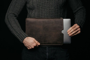 Sacs en cuir véritable pour ordinateur portable Sacs en cuir pour ordinateur portable Prix de gros Top qualité Original Laptop Sleeves Bag LLS-0056 - Product Image 5