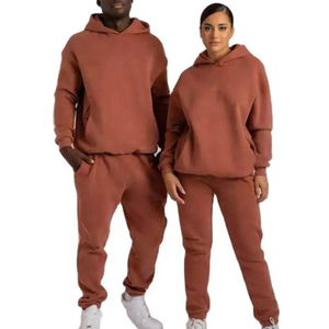 Custom 100% Cotton <b>Plain</b> <b>Tracksuit</b> Men Jogging Hoodie Sweat Suits Blank 2 Piece Set <b>Tracksuit</b> Sets <b>tracksuit</b> for man 100% cotton - Product Image 3