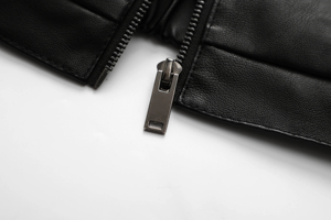 Veste en cuir de vachette matelassée respirante style urbain, 300g, col montant, motif étoile, en coton éponge, streetwear d'hiver - Product Image 3