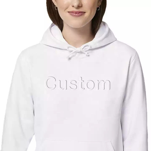 Sudadera con Capucha Personalizada al por Mayor con Logotipo 3D en Relieve, Colores Personalizados, Sudadera Unisex para Mujer - Product Image 3