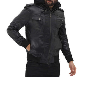 Nouvelles vestes en cuir Nouvelle arrivée Veste Slim Fit pour homme - Product Image 4