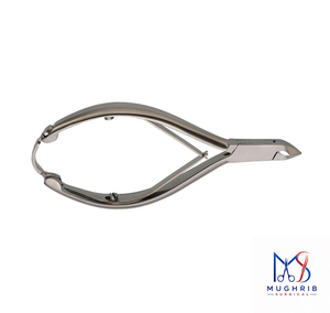 Cuticle Nipper 11 cm, <b>Box</b> Joint, D/Spring with <b>Lock</b> Stainless Steel Nail Nipper 12.5MM Flat Blade Sharp Tip - Product Image 3