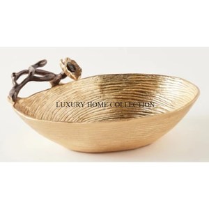 Antique-style Decorative Metal <b>Serving</b> <b>Bowls</b> with Intricate Patterns and Artistic Shapes for Enhancing Any Dinner Setup - Product Image 1