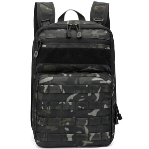 กระเป๋าเป้สะพายหลัง Ltr BTP สีดำ รุ่น MOLLE พร้อมช่องบีบอัดด้านข้าง ขนาดเดียว ผ้า Cordura Raider ขยายได้ ความจุ 25 ลิตร - Product Image 1