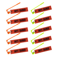 Drapeau de sécurité en plastique pour chambre à air avec étiquette d'avertissement en nylon robuste, indicateur de chambre vide pour la chasse et les sports de tir