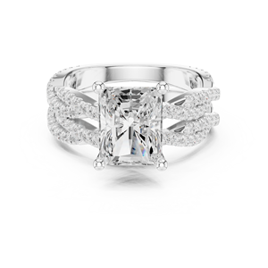 10K Anillo recortado floral Diseño hueco para ella - Product Image 4