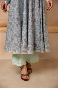 Ensemble Angrakha en coton Dhoop Chaav Mala avec dupatta en coton, élégant ensemble Angrakha Kurta pour femmes, tenue ethnique pour fêtes et mariages - Product Image 4