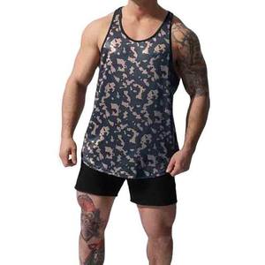 Camiseta sin Mangas de Alta Calidad con Estampado de Camuflaje para Hombre, Transpirable, de Punto, para Gimnasio, Fitness, Estilo Casual, con Logotipo Frontal, Técnica de Lavado - Product Image 4