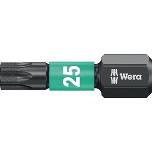 WERA 867/1 IMP DC T25 Length 25 mm 1/4? C6.3 Impactor Bit <b>Set</b> Power Tool Accessories with 10 Bits in DC Box - Product Image 1