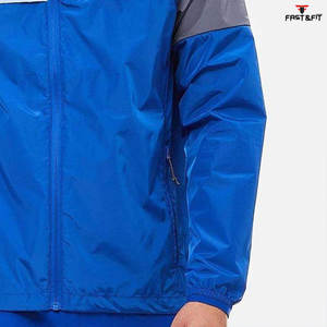 Men Sets 2 Piece Custom Windbreaker Shorts and Hooded <b>Zip</b> <b>up</b> Nylon Polyester Contrast Color Windbreaker Short Set - Product Image 5