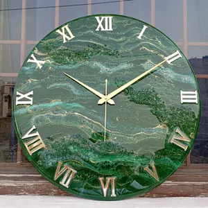 Horloge murale moderne faite à la main époxy design minimaliste nordique pour la décoration de la maison et le style intérieur - Product Image 3