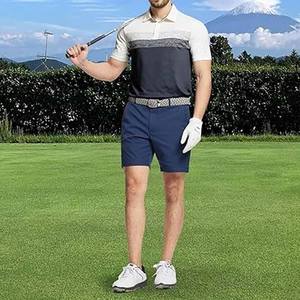 Polo d'été pour homme de couleur unie, col rabattu, poche de couleur, haut d'affaires à manches courtes élastiques, fabriqué par Dress Sports - Product Image 5