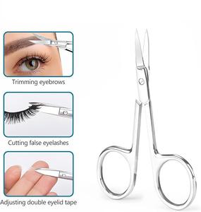High Quality Stainless Steel Straight and Curved Cuticle Nail <b>Scissors</b> Sharp Beauty Tool for Facial Hair Removal and Nail Care - Product Image 3
