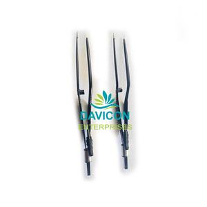 Pinzas de Coagulación Bipolares Aisladas Angulares y Obtusas con Canal de Succión Integrado para Epistaxis, Acero con Orificio de Corte, DAVICON, Longitud 19 cm - Product Image 3