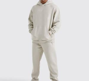 Chándal personalizado unisex, conjunto de pantalones de chándal y Sudadera con capucha, chándal blanco de invierno para hombre, cortavientos, acampanado holgado de invierno - Product Image 1