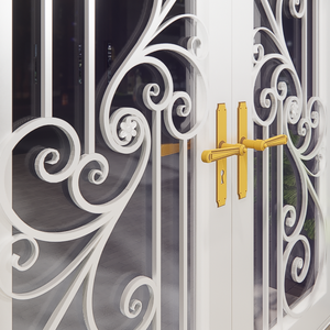 Porte en fer forgé avec design moderne et structure durable pour l'entrée principale de villa et de maison Vente de mai de fournisseur du Vietnam - Product Image 2