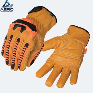 Guantes de Impacto Personalizados de Cuero Sintético de Alta Calidad, Protección para las Manos con Inyección de TPR, Antiestáticos, Resistentes a Impactos y Perforaciones - Product Image 3