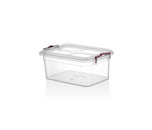 <b>Large</b> 7.5L Durable Plastic Wheeled Storage <b>Bin</b> Rectangle Sturdy & Food Safe for Meat 10kg Capacity for Eid Al-Adha Preparations - Product Image 1