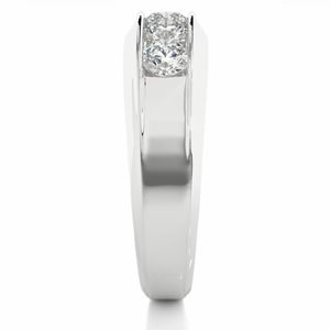 Anillo De Boda De Diamantes De Corte Redondo En Oro Blanco - Product Image 2