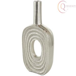 Vase à fleurs en métal artisanal avec un design unique, idéal pour la mise en scène florale et la décoration intérieure - Product Image 1