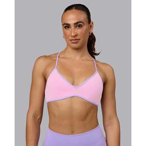 Bralette Deportivo Acolchado en Rosa Pálido y Lila Pálido para Entrenamiento Activo y Gimnasio - Product Image 2