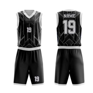 Ensemble de maillot et short de basket-ball pour hommes, vêtements de sport d'équipe pour jeunes et adultes, couleurs personnalisées, confortable, séchage rapide - Product Image 1