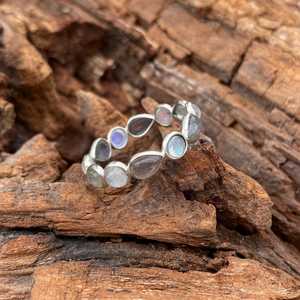 Labradorite Moonstone Ring Handmade 925 Sterling Silver Gemstone Jewelry For Women Natural Stone Gift - Product Image 6