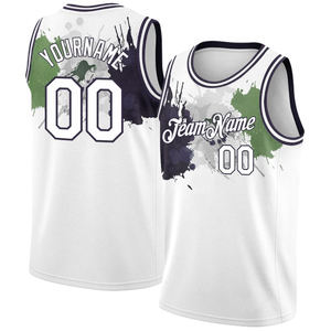 2025 maillots de basket-ball personnalisés pour hommes de haute qualité Logo avant respirant grande taille sans manches conception d'impression numérique 100% Polyester - Product Image 1
