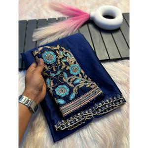 Vêtements indiens pour femmes Rangoli Broderie Travail Saree Collection pour fêtes et occasions de mariage Vente en gros - Product Image 1